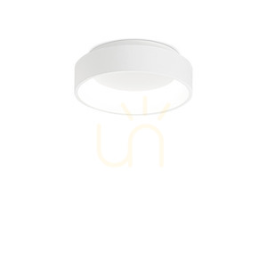 Plafon LED Ideallux Ziggy 293776 biały 21W 27,7 cm small 0