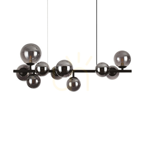 Sprawdź Lampa wisząca Ideallux PERLAGE 271408 dymione szkło 10xG9 81 cm