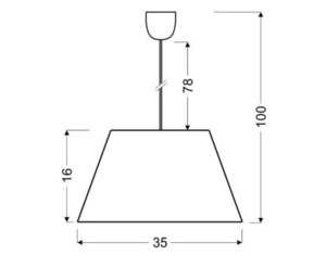 Lampa wisząca STANDARD 35 1X60W E27 Szary - OpenBox small 2
