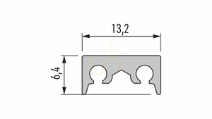 Profil montażowy LUMINES COSMO M1, srebrny anodowany, 3 m small 1