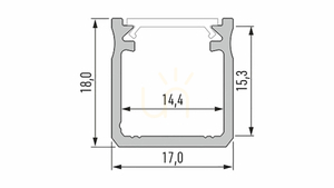 Profil LED LUMINES typ Y biały lakierowany 2 m small 1