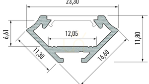 Profil LED LUMINES typ C inox anodowany 2 m small 1