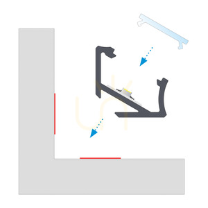 Kątowy profil LED LUMINES H, biały lakierowany, 3 m small 6