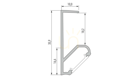 Zobacz Profil LED LUMINES Q18 surowy 1 m 10-0690-10 Profil LED LUMINES Q18 surowy 1 m 10-0690-10