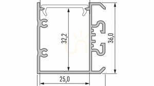 Profil LED LUMINES typ Unico srebrny anodowany 3 m small 1