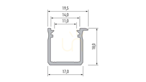 Profil LED LUMINES J surowy wpuszczany 2,02 m 10-0001-09 small 1