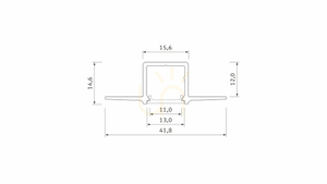 Profil LED LUMINES typ Gaudi czarny lakierowany 2 m small 1
