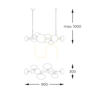 Lampa wisząca Zuma Line OMI 1192, czarna small 2
