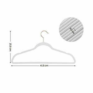 Wieszaki welurowe białe 20szt - CRF026W01 small 3