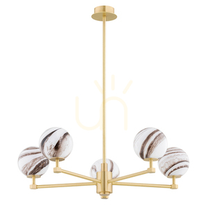 Żyrandol Argon Aruba 5xE14 biało-brązowy marmurek 680 mm 2179 small 1
