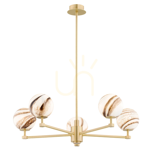 Sprawdź Żyrandol Argon Aruba 5xE14 biało-brązowy marmurek 680 mm 2179