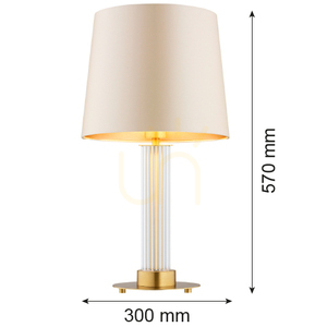 Lampa stołowa ARGON Hampton transparentna szkło mosiądz 8541 small 4