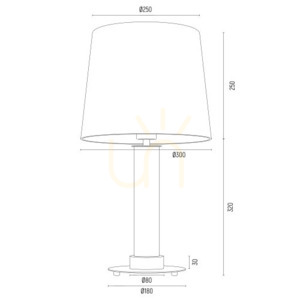 Lampa stołowa ARGON Hampton transparentna szkło mosiądz 8541 small 5