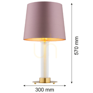 Lampa Stołowa Argon Hampton Transparentna Mosiądz E27 8542 small 4