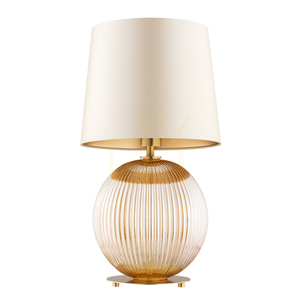 Lampa stołowa Argon Hamilton beżowa mosiądz E27 8535 small 1