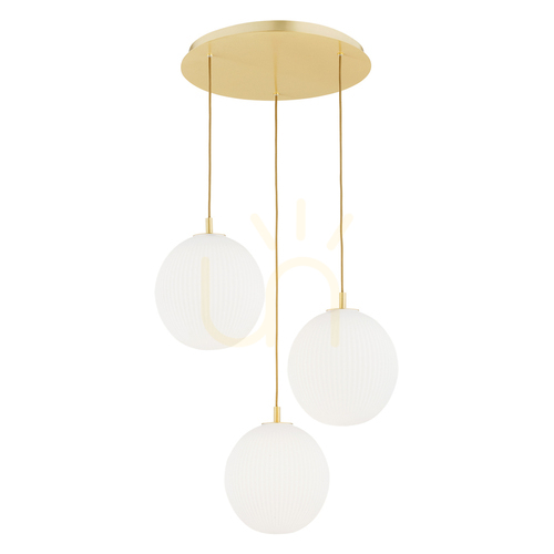 Sprawdź Lampa Wisząca Argon Paloma Biała Szkło Mosiądz 3xE27 IP20 6306