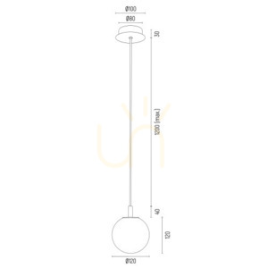 Lampa wisząca Argon Paloma dymna mosiądz szczotkowany 8512 small 5