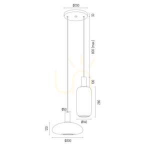 Lampa Wisząca Argon Sagunto Plus Biała Czarna E27 IP20 7214 small 3