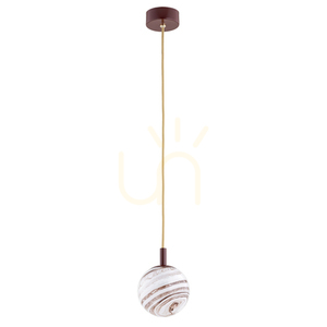 Lampa Wisząca Argon Almiros Biało-Brązowa 8452 small 1