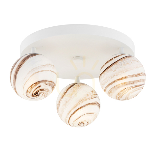 Sprawdź Plafon Argon Fabio 6291 biały marmurek IP44 E14 3x7W 340 mm