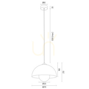 Lampa wisząca ARGON PIAVA biała marmurek E14 8444 small 7