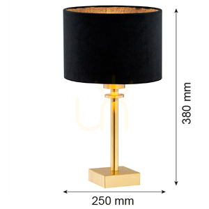 Lampa stołowa Argon Abbano czarna mosiądz szczotkowany 8049 small 3