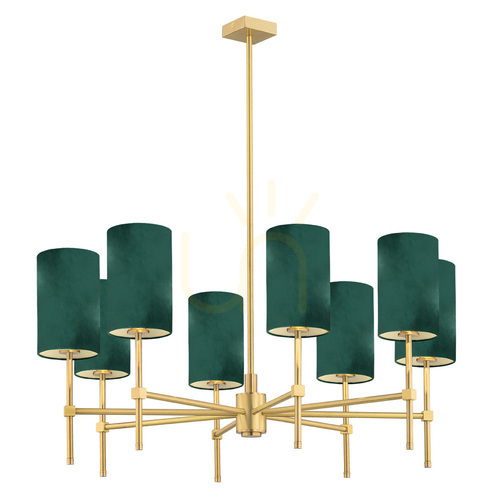 Sprawdź Żyrandol Argon Abruzzo 5055 mosiądz zielony welur E14 8x7W