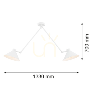 Lampa wisząca ARGON ALTEA biała 2xE27 861 small 1