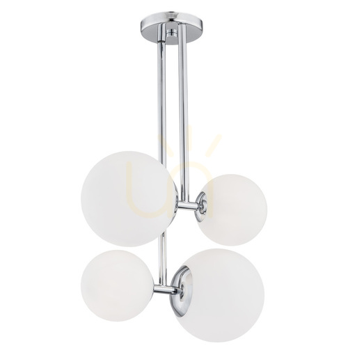 Sprawdź Lampa Wisząca Argon Aspen 4xE27 Biała Chrom 500 mm 1646