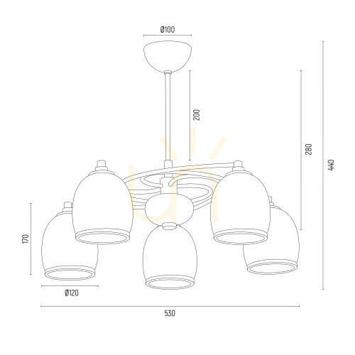 Zobacz Żyrandol Argon Avila Plus 2115 biały 5xE27 szkło stal 530 mm Żyrandol Argon Avila Plus 2115 biały 5xE27 szkło stal 530 mm