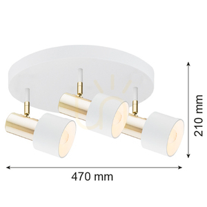 Plafon Argon Doria 6008 biały 3xE27 IP20 small 1