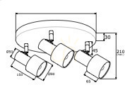 Plafon Argon Doria 6008 biały 3xE27 IP20 small 2