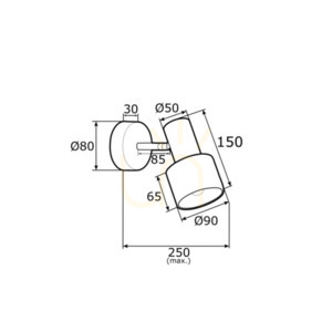 Kinkiet Argon Doria czarny E27 IP20 4265 small 10