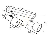 Plafon Argon Doria czarny mosiądz E27 IP20 925 small 3