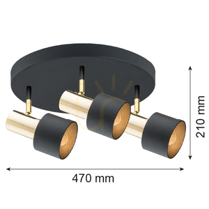 Plafon Argon Doria czarny stalowy E27 IP20 6006 1 Plafon Argon Doria czarny stalowy E27 IP20 6006 small 1