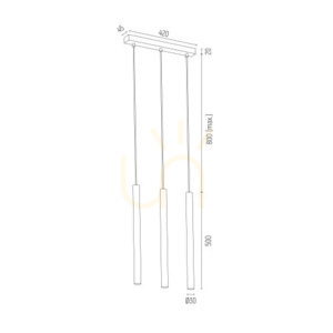Lampa Wisząca Argon Etna Plus Czarna 3xG9 6179 small 4
