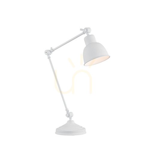 Sprawdź Lampa biurkowa Argon EUFRAT 3194 E27 regulowana, biała strukturalna, 45 cm