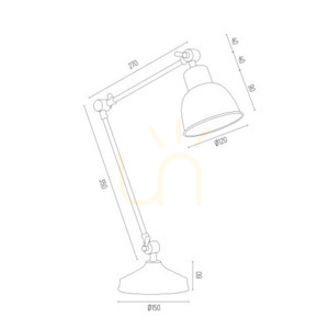 Lampa stołowa Argon Eufrat chrom E27 15W 3196 small 8