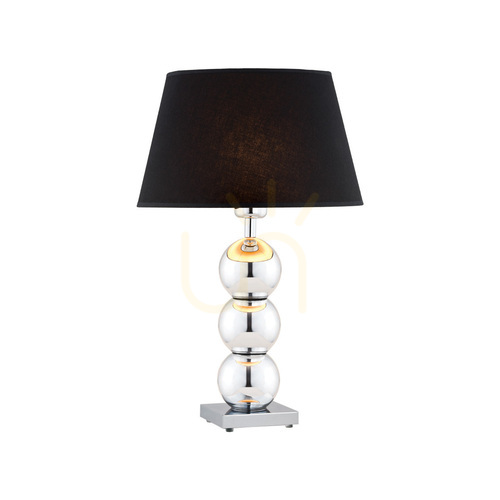 Sprawdź Lampa stołowa Argon Fudżi czarna chrom E27 IP20 3622