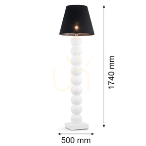 Lampa podłogowa ARGON Fudżi czarna 3658 E27 IP20 small 2