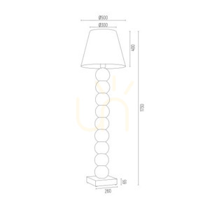 Lampa podłogowa ARGON Fudżi czarna 3658 E27 IP20 small 3