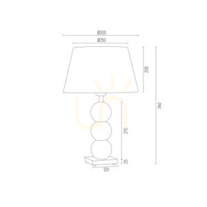 Lampa stołowa Argon Fudżi biała 3624 small 3
