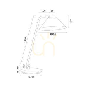 Lampa stołowa Argon Gabian czarna E27 IP20 4998 small 6