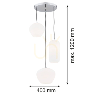 Lampa Wisząca Argon Kalimera Biała 3xE27 IP20 1430 small 1