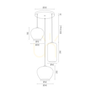 Lampa Wisząca Argon Kalimera Czarna 3xE27 IP20 1431 small 2