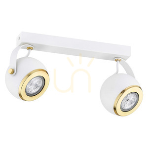 Plafon Argon KOS PLUS 7038 biały z mosiądzowanymi elementami 2×GU10 small 1