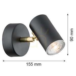 Kinkiet Argon Lagos czarny mat GU10 IP20 4210 small 2