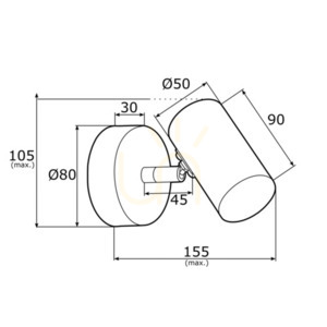 Kinkiet Argon Lagos czarny mat GU10 IP20 4210 small 3