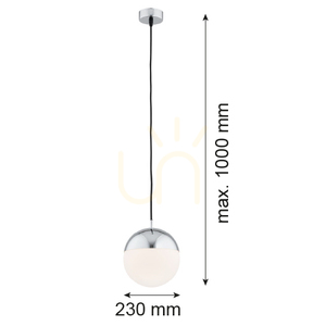 Lampa Wisząca ARGON LIVIA Chrom IP44 E27 4030 small 1