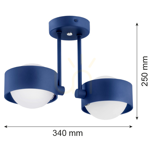 Sprawdź Lampa wisząca Argon Massimo Plus 7090 granatowa IP44 szkło opalowe 2xG9